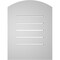 Ekena Millwork Arch Top Surface Mount PVC Gable Vent: Non-Functional, w/ 3-1/2"W x 1"P Standard Frame, 18"W x 22"H GVPAR18X2201SN - alternate 2